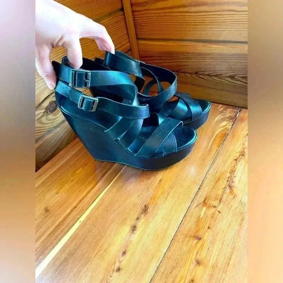 Kork-ease Hailey Leather Platform strappy wedge sandal size 8 comfortabl…​ - Picture 1 of 4